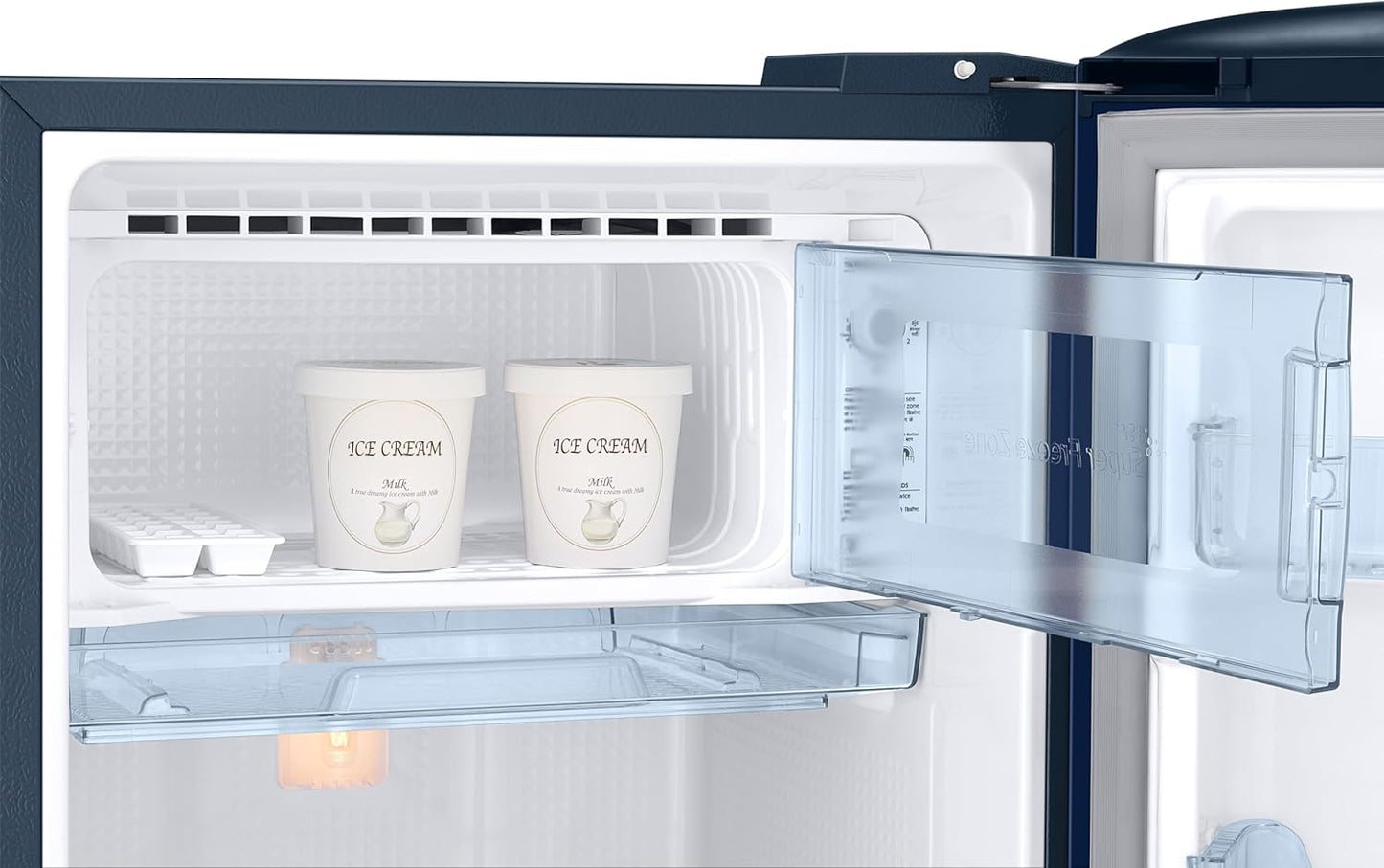 Samsung 183 L, 5 Star, Digital Inverter, Direct-Cool Single Door Refrigerator (RR20D2825CU/NL, Camellia Blue, Base Stand Drawer)