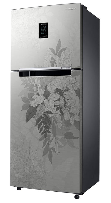 Samsung 301L 2 Star Inverter Frost-Free Convertible 5 In 1 Double Door Refrigerator Appliance (RT34C4522QB/HL,Bouquet Silver 2023 Model)
