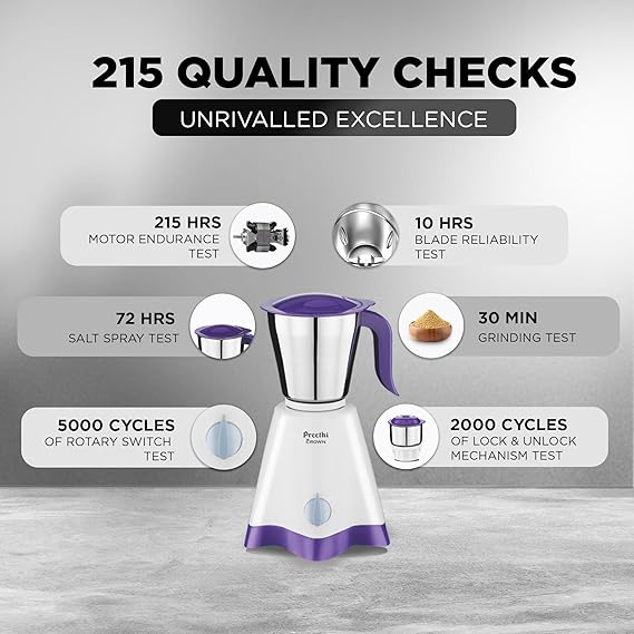 Preethi Crown 500W 3-Jar Mixer Grinder