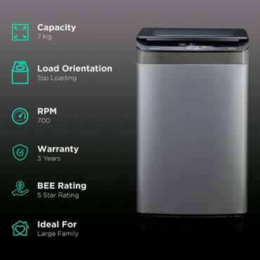 Voltas Beko 7 kg Fully Automatic Top Loading Washing Machine WTL70UPGC
