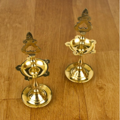 Brass Lakshmi Head Kuthu Vilakku, 1 Piece