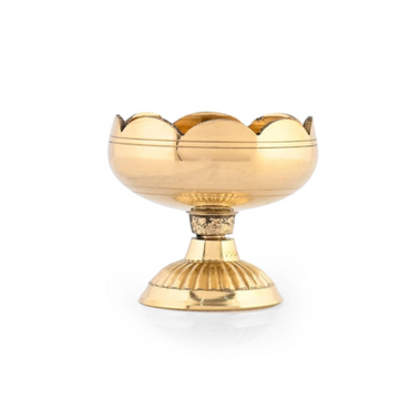 Lotus Flower Diya for Pooja Room, Oil Lamp Diya for Home Decoration - 1 Pcs