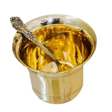Brass panchapatra Set Spoon panchpathiram - for Pooja Worship