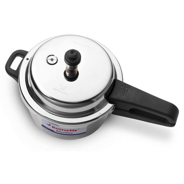 Butterfly Blue Line Stainless Steel Outer Lid Pressure Cooker, 3 Litre