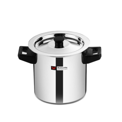 Butterfly Stainless Steel Premium Milk Pot Milk Boiler Milk Cooker{Silver, Polished, 1 Liter}