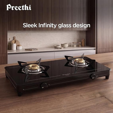 Preethi Luxe 2 Burner GlassTop Gas Stove