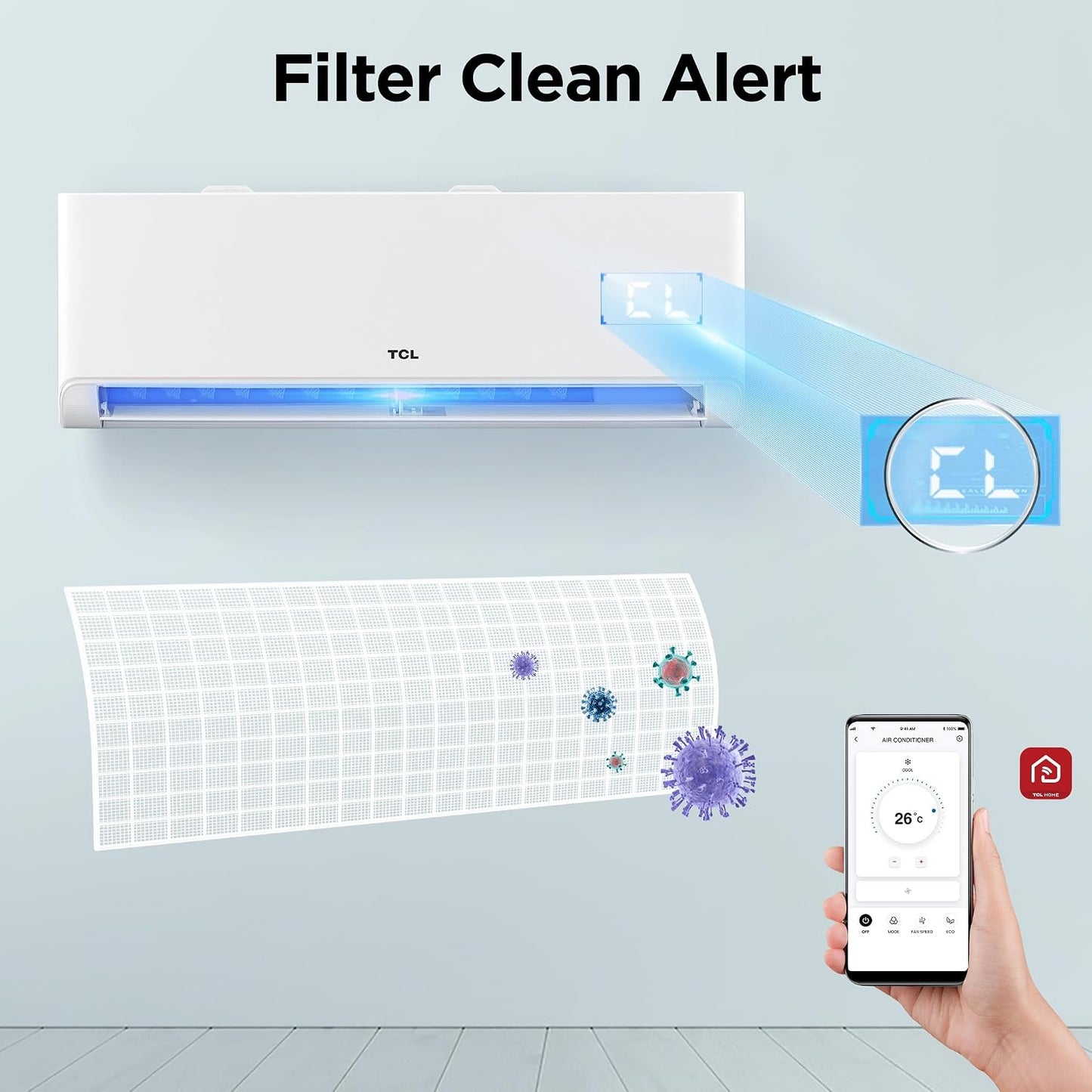 TCL 1 Ton Inverter Split AC (TAC-12CSD/EV3F2)