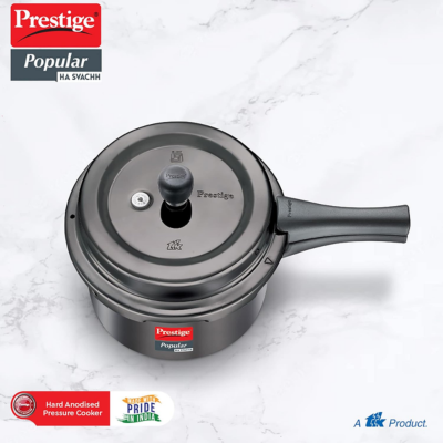 Prestige Popular Svachh Hard Anodised Outer Lid Pressure Cooker (5 LTR)