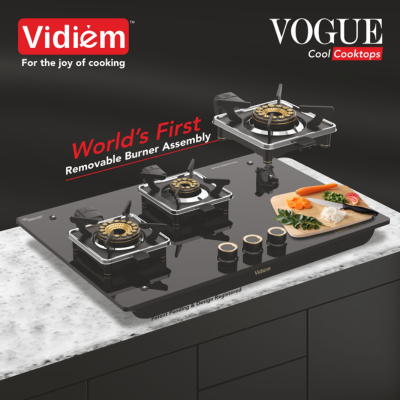 VIDIEM VOGUE COOK TOP-REAR INLET 3 BURNER