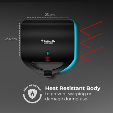 Butterfly Matchless Sandwich Maker | 750 W Sandwich | Spill Free | Breakfast