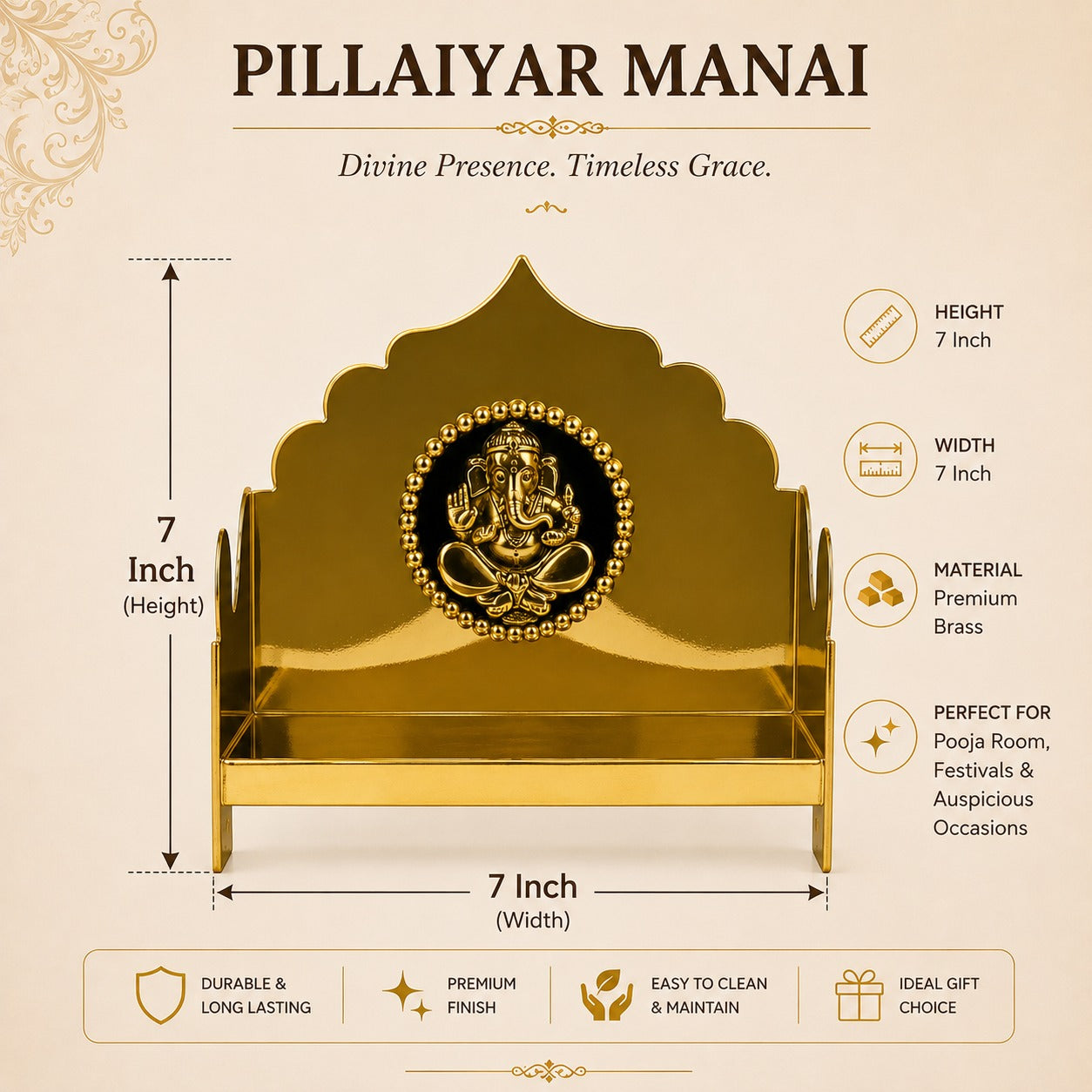 Brass Pillaiyar Manai