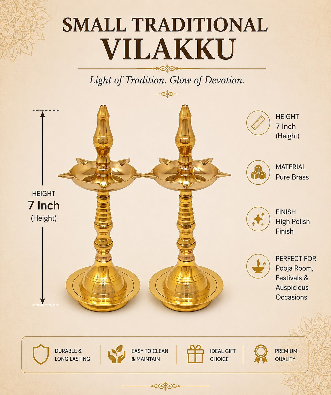 Brass Baby Kuthu Vilakku