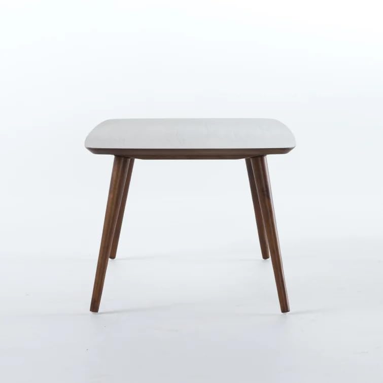 Zareen Mart Modern Coffee Table Centre Table for Living Room, Easy Assembly with Solid Wooden Legs - Antique Top