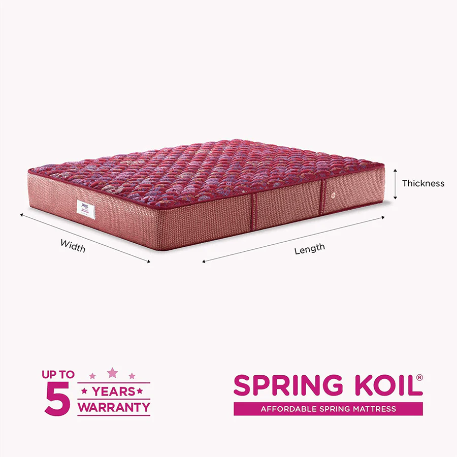 PEPS Springkoil Normal Top 6 inch  Bonnell Spring Mattress,
