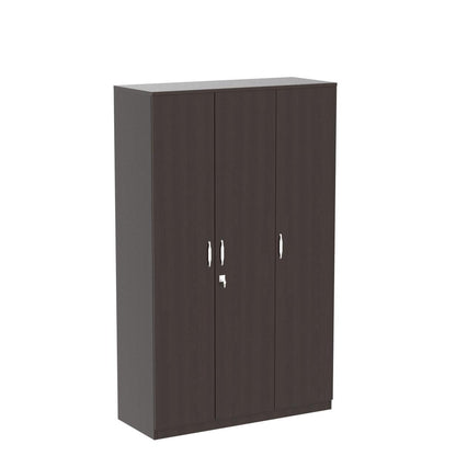 Nilkamal Willy Engineered Wood 3 Door Wardrobe with 1 Hanging Rod and 6 Shelves | 1 Year Warranty | Bedroom Wardrobe (Color - New Wenge, Delivery Condition - Knock Down)