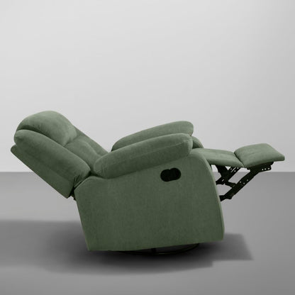 Sleepyhead RX7 - Rocking & Revolving Single Seater Fabric Recliner (Irish Green)