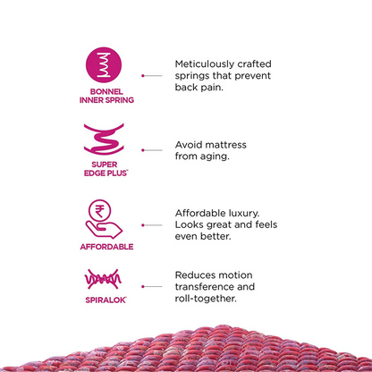 PEPS Springkoil Normal Top 6 inch  Bonnell Spring Mattress,