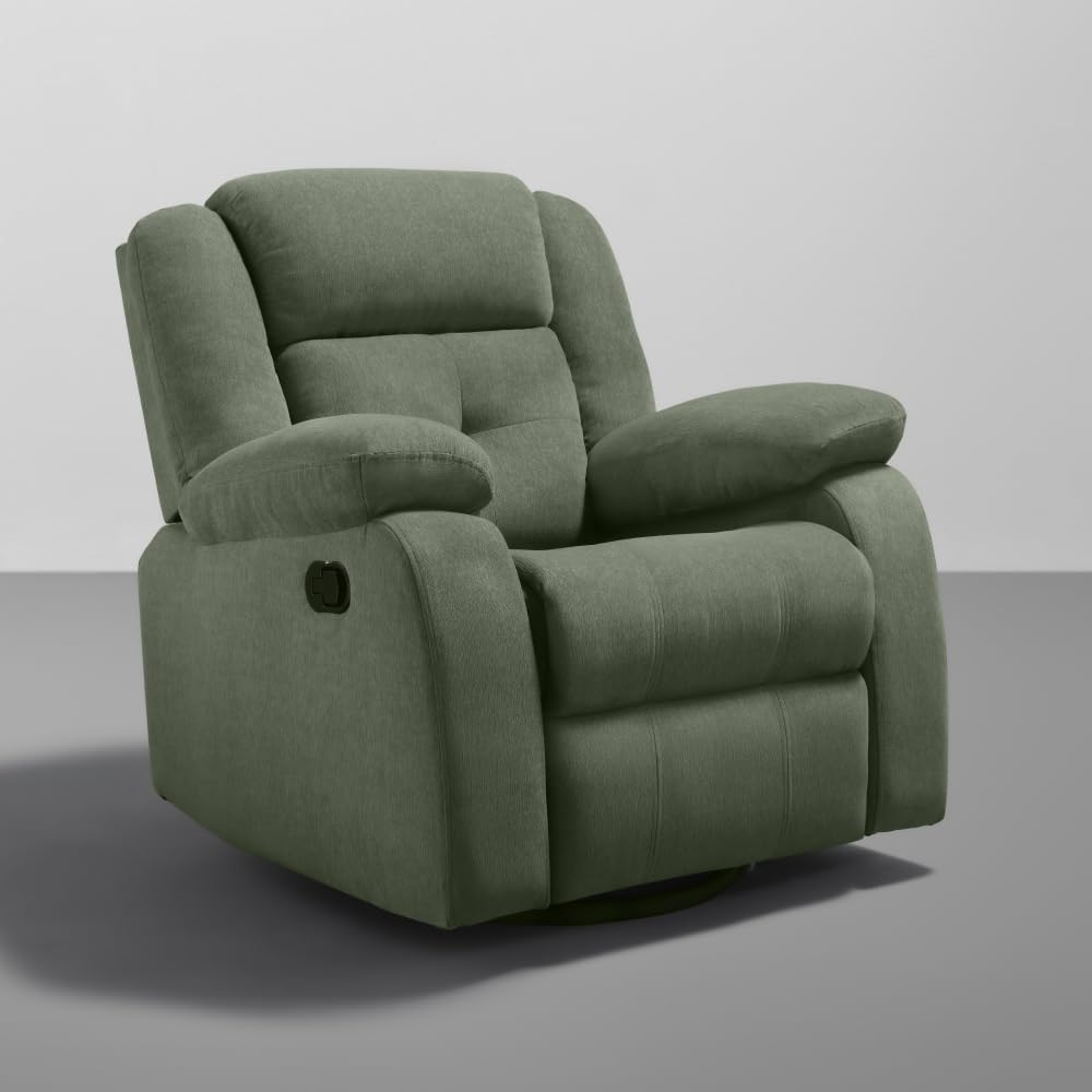 Sleepyhead RX7 - Rocking & Revolving Single Seater Fabric Recliner (Irish Green)