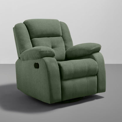 Sleepyhead RX7 - Rocking & Revolving Single Seater Fabric Recliner (Irish Green)