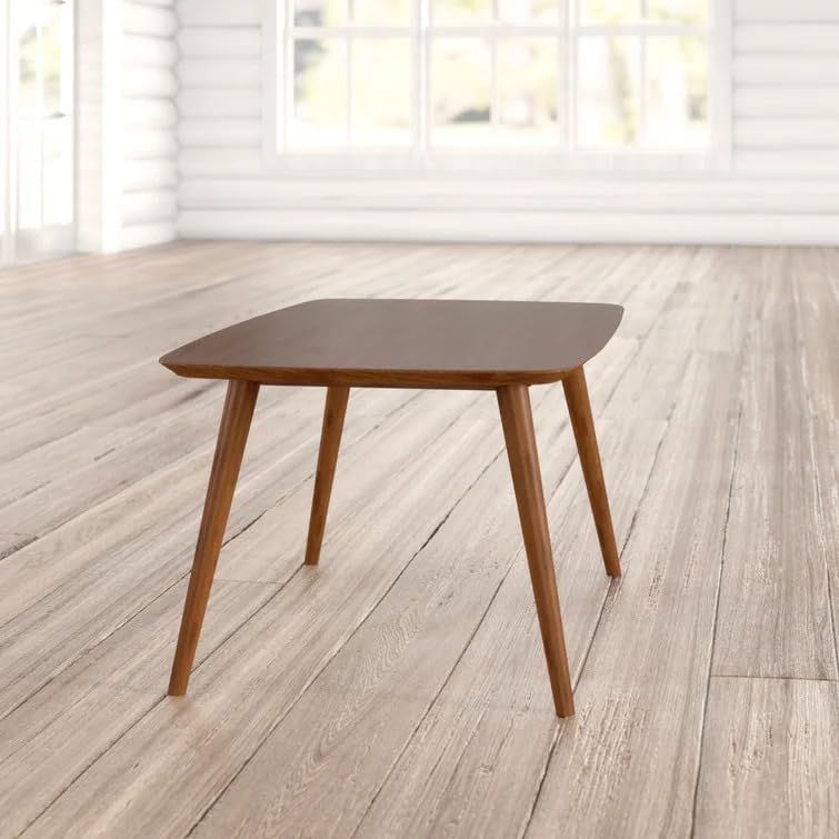 Zareen Mart Modern Coffee Table Centre Table for Living Room, Easy Assembly with Solid Wooden Legs - Antique Top