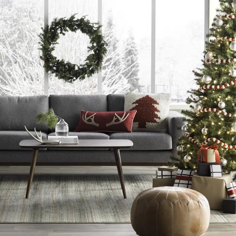 Zareen Mart Modern Coffee Table Centre Table for Living Room, Easy Assembly with Solid Wooden Legs - Antique Top