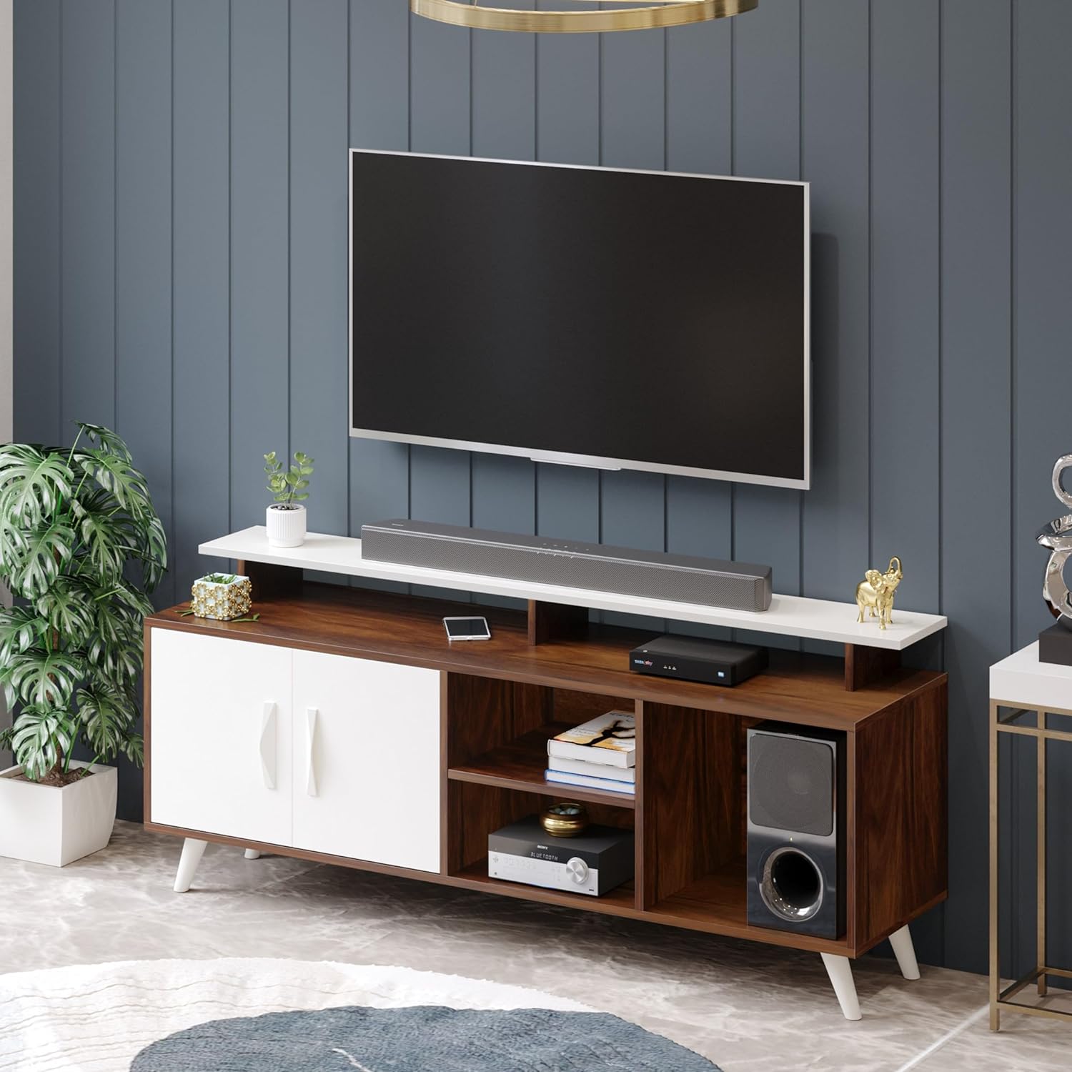 BLUEWUD Skiddo Engineered Wood TV Entertainment Unit Set Top Box