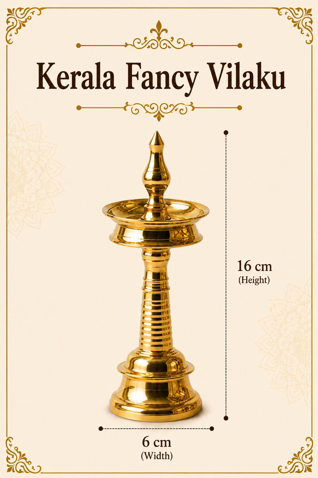Brass Kerala Fancy Vilakku (B)