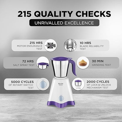 Preethi Crown 500W 3-Jar Mixer Grinder