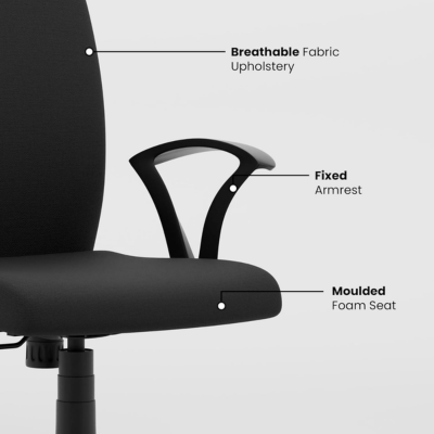 Office Chair, Comfortable & Spacious Seat, Rocking-tilt Mechanism & Heavy Duty Metal Base