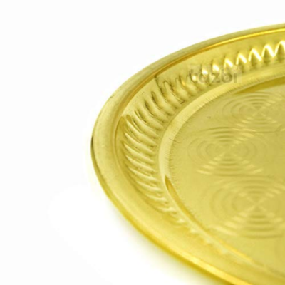 Brass Pooja Plate- Taalam (Diameter 12 Inch)