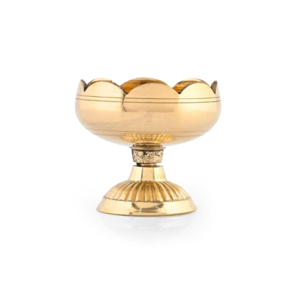 Lotus Flower Diya for Pooja Room, Oil Lamp Diya for Home Decoration - 1 Pcs