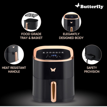 Butterfly Magnum Digital Air Fryer 4.5L, 1200W | 360° High Speed Air Circulation Technology | Low Fat Cooking