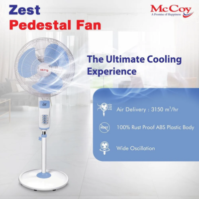 MCCOY_ ZEST 16P High Speed PEDESTAL FAN ,
