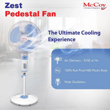 MCCOY_ ZEST 16P High Speed PEDESTAL FAN ,