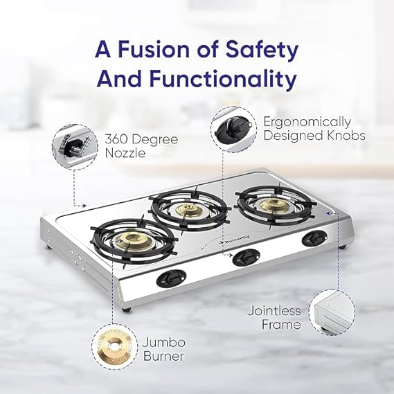 Butterfly Bolt Sakthi 3 Burner Gas Stove