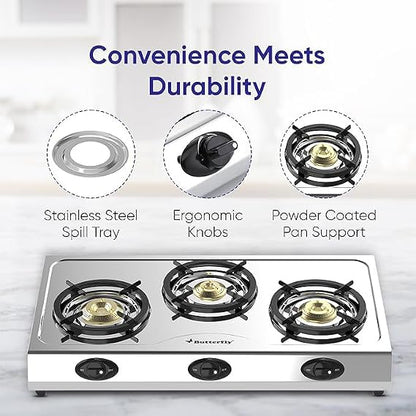 Butterfly Bolt Sakthi 3 Burner Gas Stove