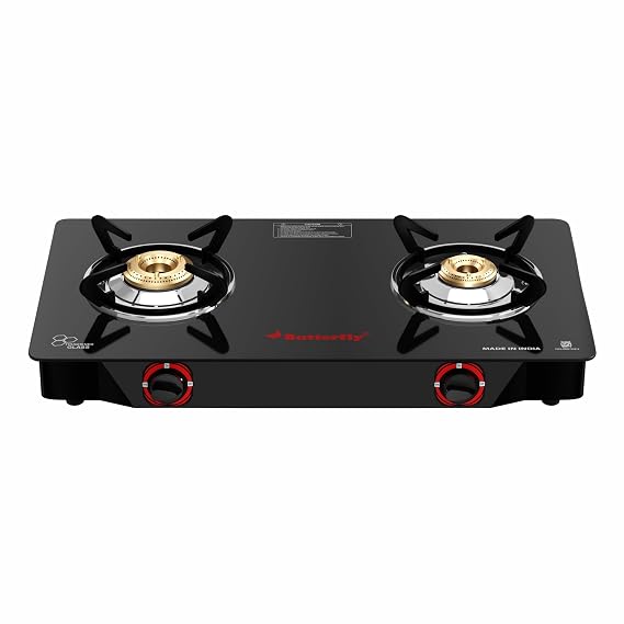 Butterfly Duo 2 Burner GlassTop Gas Stove