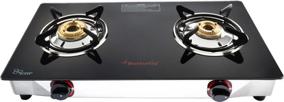 Butterfly Duo Plus 2 Burner Glass Gas Stove