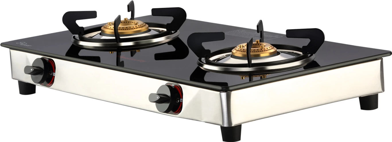 Butterfly Duo Plus 2 Burner Glass Gas Stove