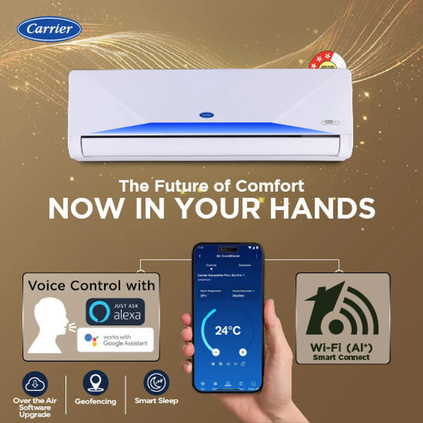 Carrier 1.5 Ton Inverter Split AC (CAI19XD3R36WO)