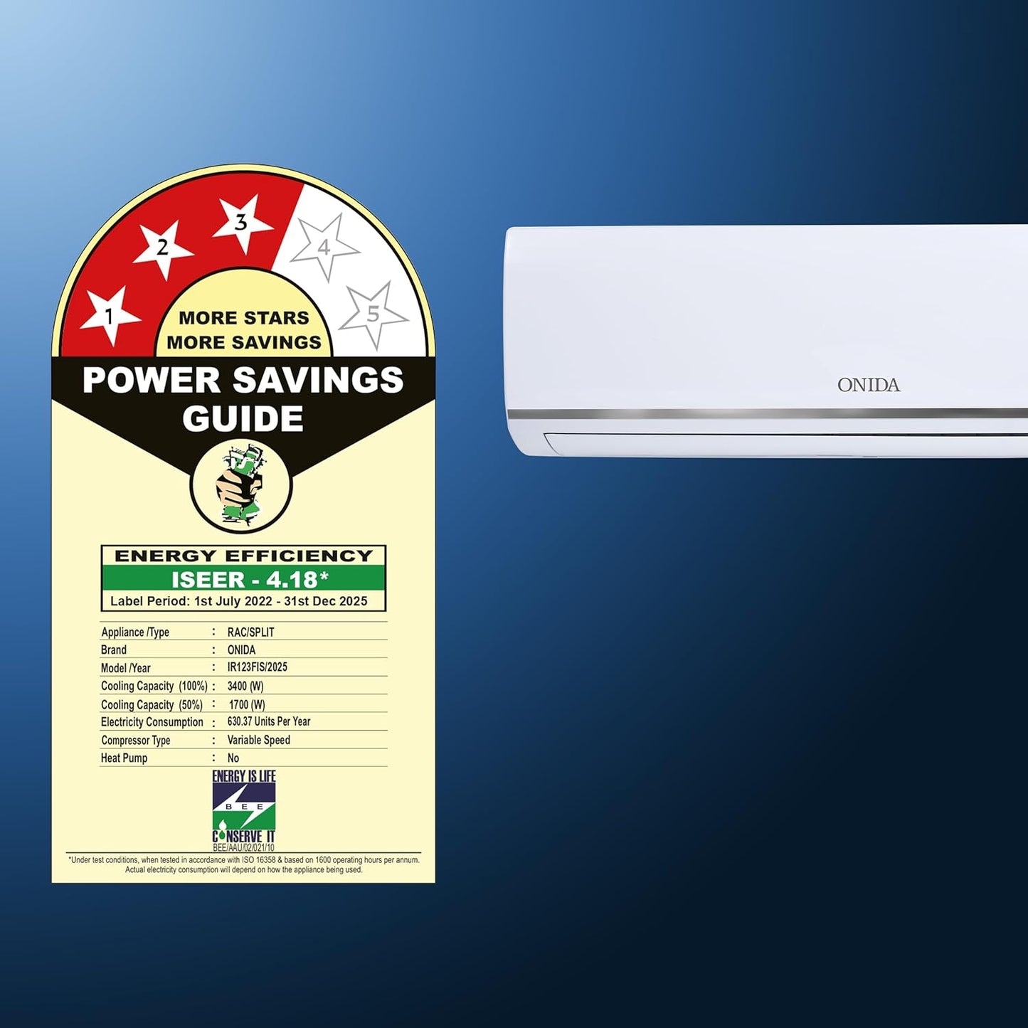 Onida 1 Ton Inverter Split AC (IR123FLCV)