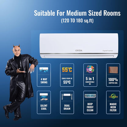 Onida 1 Ton Inverter Split AC (IR123FLCV)