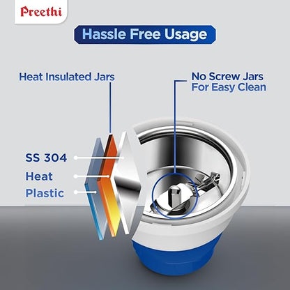 Preethi Blue Leaf Platinum 750W Mixer Grinder (5 Jars)
