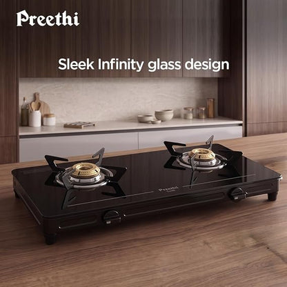 Preethi Luxe 2 Burner GlassTop Gas Stove