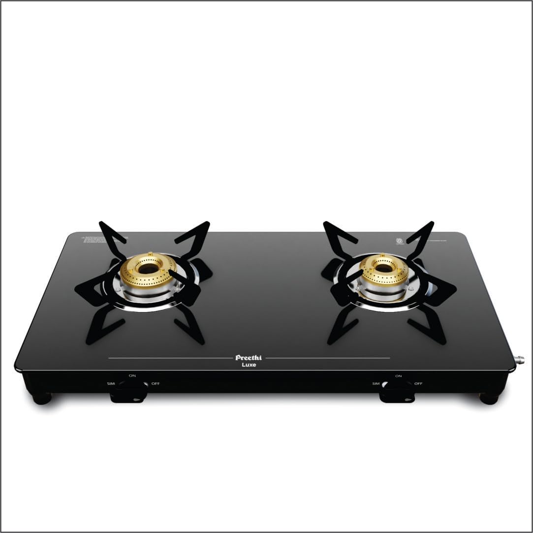 Preethi Luxe 2 Burner GlassTop Gas Stove