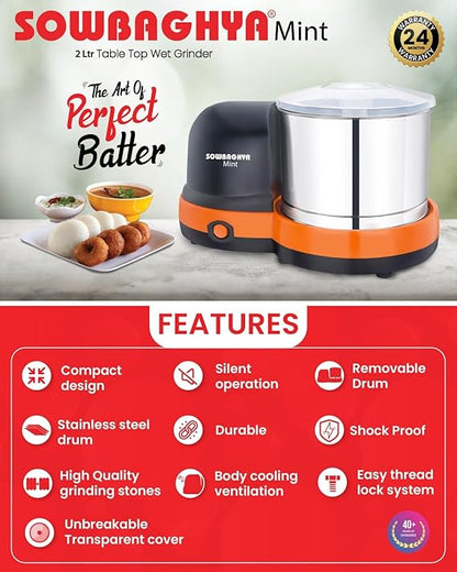 Sowbhagya Dazzle 2L Wet Grinder