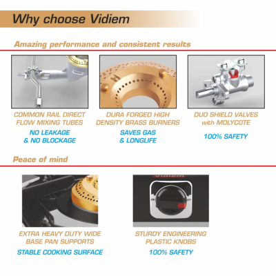 VIDIEM EDGE SHINE-GAS STOVE( 2B & 3B)