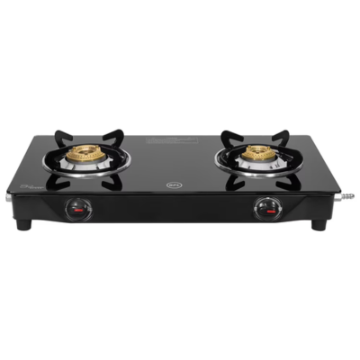 BPL Gas Stove with Toughened Glass Top Brass 2 Burner