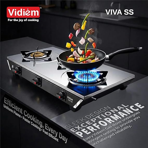 Vidiem Frameless 3 Burner Gas Stove