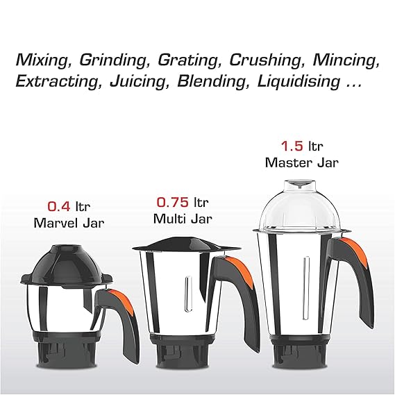 Vidiem V Star Evo 750W Mixer Grinder (3 Jars)